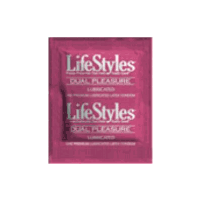 Condom Lifestyles Dual Pleasure Lubricated -