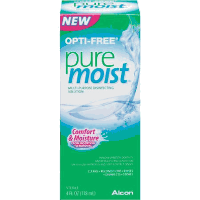 Contact Lens Solution, 4oz. Opti-freePure Moist