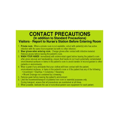 Contact Precaution Labels
