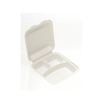 Container, 9", Hinged, 3compt, Stalkmarket -