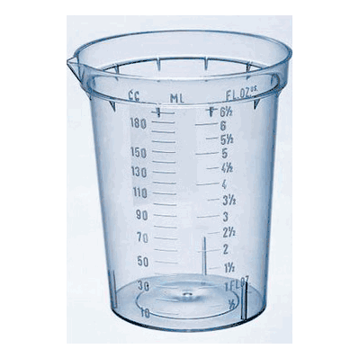 Container, Beaker Pour Lip W/O Lid 6.5oz (500
