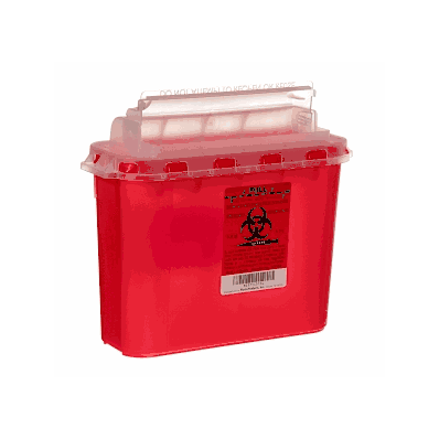 Container, Sharps, 5.4 Qt, Red, Countrbal - M