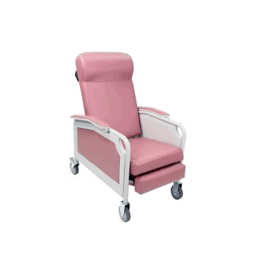 Convalescent Recliner Black Vinyl 5 Inch Heav