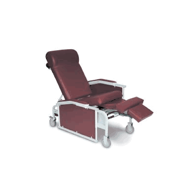 Convalescent Recliner Burgundy 5 Inch Total L