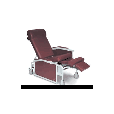 Convalescent Recliner Burgundy 5 Inch Total L