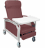 Convalescent Recliner Chair - Recliner, Serenity, W / Tray, Burgundy - Winco Inc
