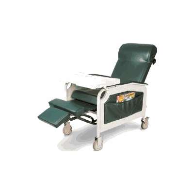 Convalescent Recliner With Tray Black Vinyl 4