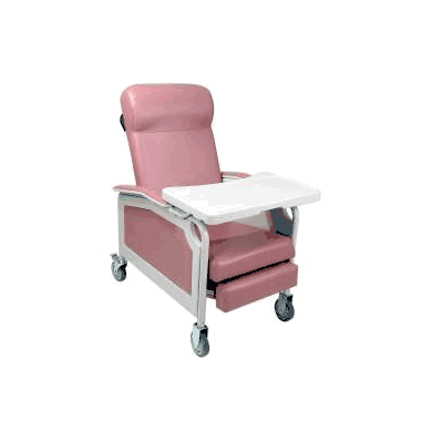 Convalescent Recliner With Tray Taupe Vinyl 5