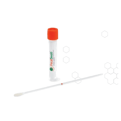 Copan 4C024S Fecal Swab, Flocked Swab, Nylon, Orange Cap