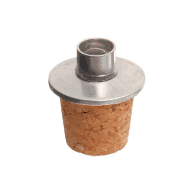 Cork Stopper, Aluminum and Cork for Wheaton