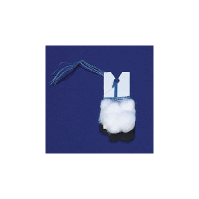 Cotton Ball, Dbl-strung, Small, 1/2", Strl -