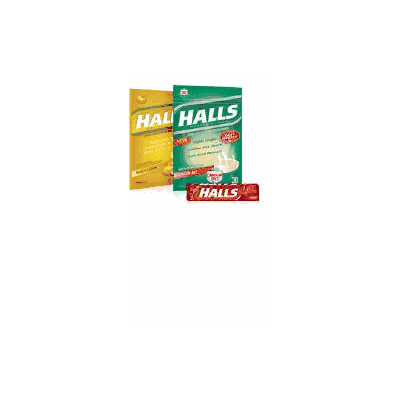 Cough Suppressant Lozenge Halls 30 Per Bag -
