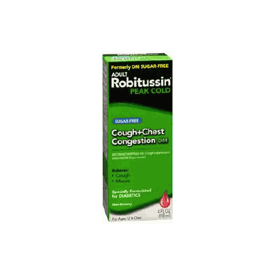 Cough Suppressant Syrup Robitussin Peak Cold