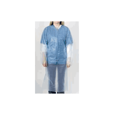 Cover Gown Mckesson Polyethylene Transparent