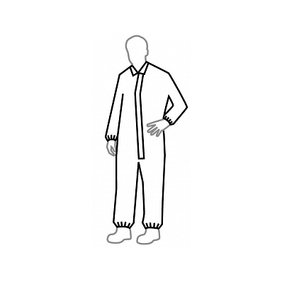 Coverall, Cpf 3, Zippr Frnt, Elastc Wrst, 3x