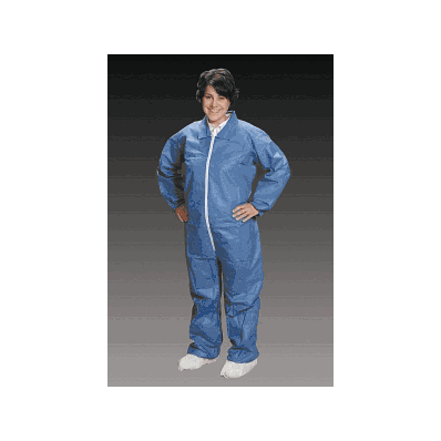 Coverall, Elas Wrst, Ankl, Bck, Blu, 4xl - Me