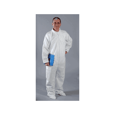 Coverall, Elas Wrst, Aquatrak Bts, Wh, 3xl -