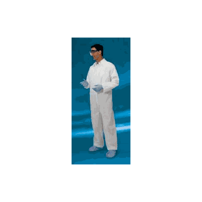 Coverall Large White Disposable Nonsterile -