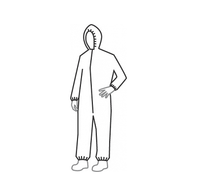Coverall, Polygard, White, Polypro, 3xl - Med