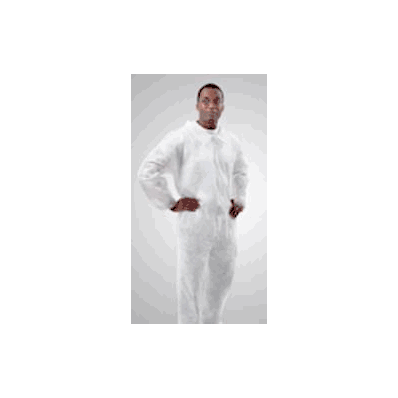 Coverall, StafF Gen Purp Disp Zip Wht 5xlg(5/
