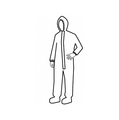 Coverall, Tychem Qc, Hood, Boots, 4xl - Medli