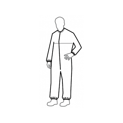 Coverall, Tyvek Isoclean, White, Elastic, 4x