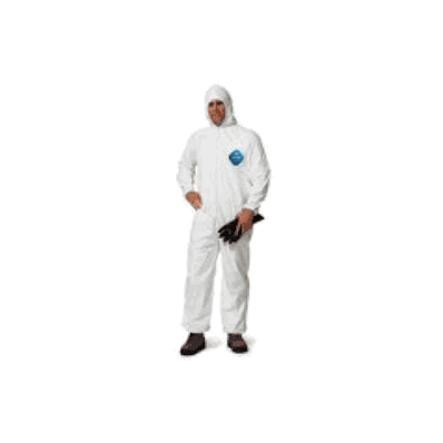 Coverall Tyvek Large White Disposable - Cove