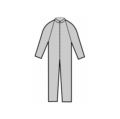 Coveralls, Protective, 3 Layer, Lg - Medline