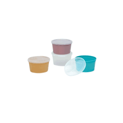 Cup, Denture, W/Lid, Transparent - Medline