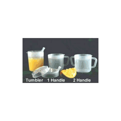 Cup Psc 8 Oz. Clear Plastic - Cup, 2hndl 2lid