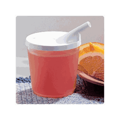 Cup, W/Snorkel Lid, 8 Oz, Clear