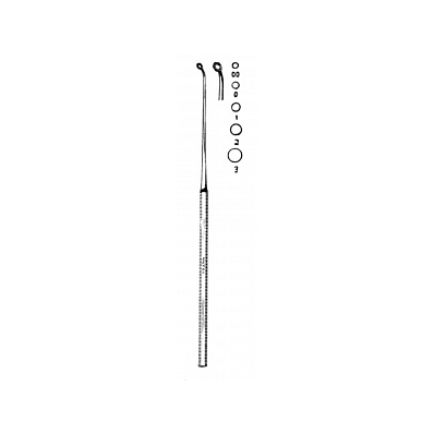 CuretTe, Ear, Buck, Ang, Blunt, 6.5", Size 1