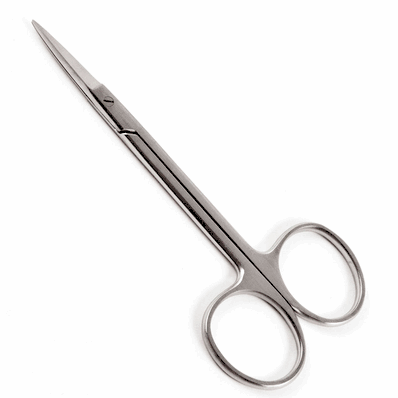 Curved 4-1/2" Iris Scissors 10/bx