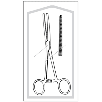 Curved Blunt, 8-1/2" Serrated Jaws Rochester-Pean Forceps 100/Bx