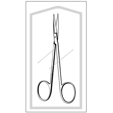Curved Sharp/Sharp 4-1/2" Iris Scissors 100/bx