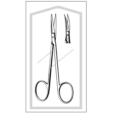 Curved Sharp/Sharp 4-1/2" Iris Scissors 50/bx