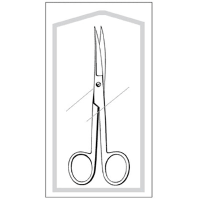 Curved Sharp/Sharp 5-1/2" Operating Scissors, 25/bx