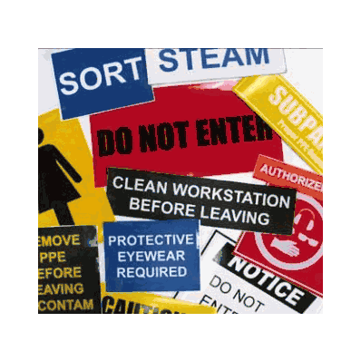 Custom Vinyl Label 2 x 8, Each - Healthmark