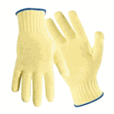 Cut Resistant, LARGE Glove Liner with White Cuff, color White, NonSterile, Knit Cuff