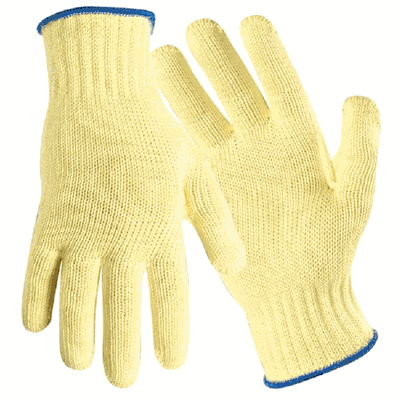 Cut Resistant, X-LARGE Glove Liner with Orange Cuff, color White, NonSterile, Knit Cuff