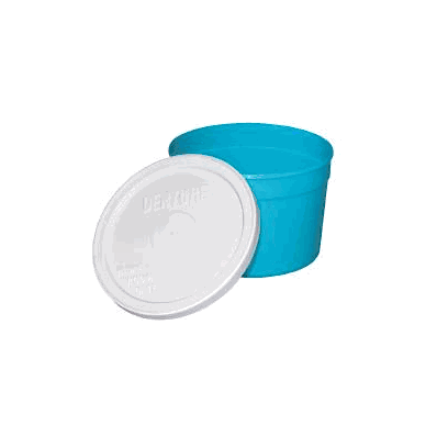 Denture Cup Medi-pak Teal Single Patient Use