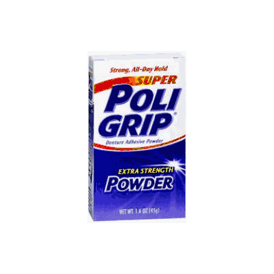 Denture Adhesive Super Poligrip 1.6 oz Powder