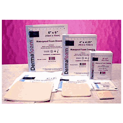 Dermafoam Dressing, 4"x4.25" Dermafoam 4 X 4