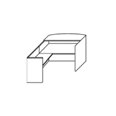 Desk Shell Premiera Pl Series Wood Mocha - D