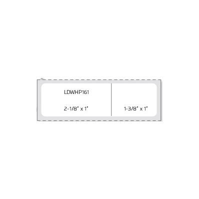 Label, Direct Thermal, Slt 3"C, 3-1/2x1, Wht