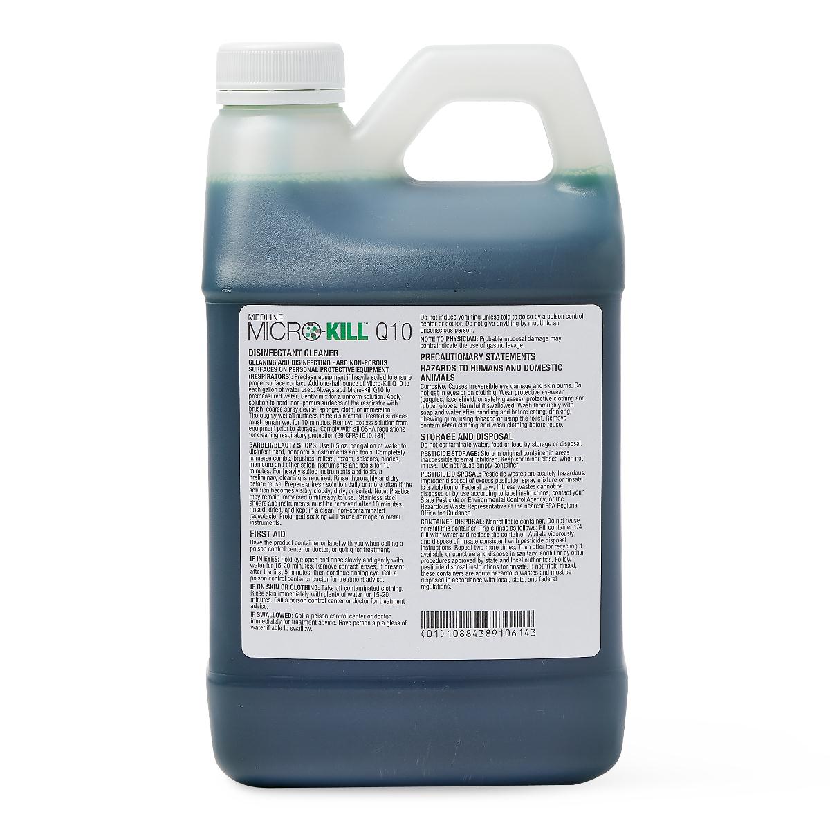 Disinfectant, 64 oz Bottle Concentrated Micro Kill Q10, sold as 4 Each / Case by Medline