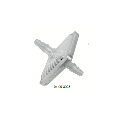Disposable Hydrophobic Bacteria Filter, 1/4"