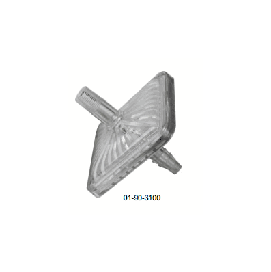 Disposable Hydrophobic Bacteria Filter, 1/8"