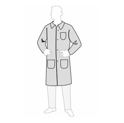 Disposable Lab Coats, X-LARGE, White, 3 pockets