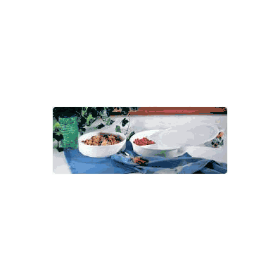 Divided Dish White Polypropylene - Dish, Hi-s
